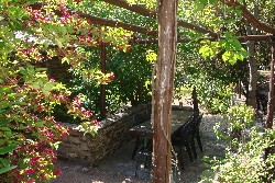 Vue sur la prairie de la terrasse